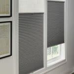 two fabric combo homeycomb shades