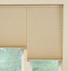 two on one honeycomb shade